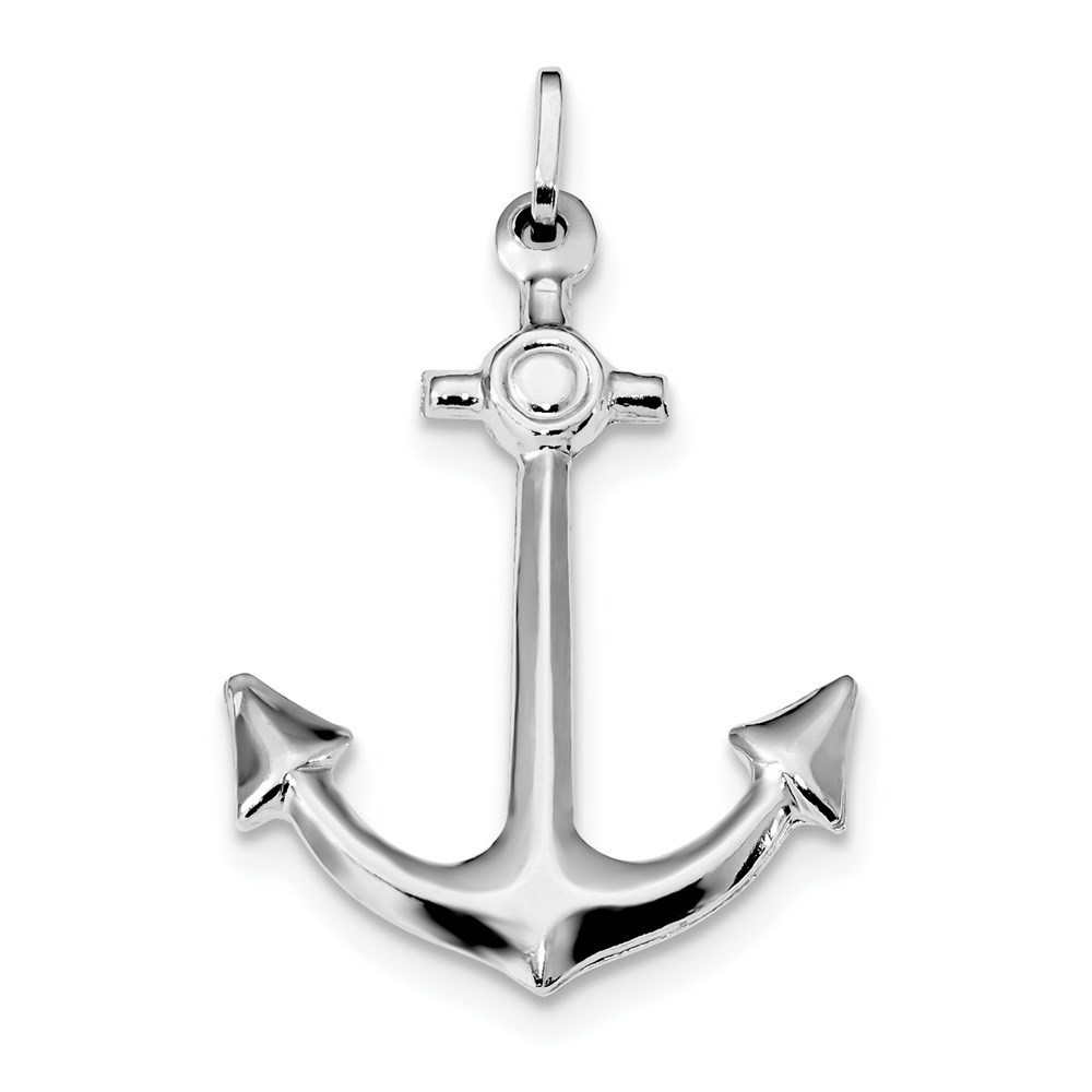 Sterling Silver Nautical Anchor Small Necklace Charm Pendant Unisex